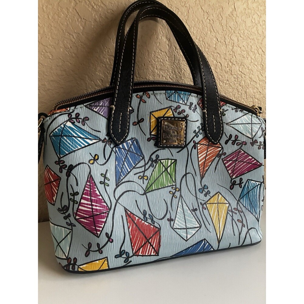 Dooney & Bourke Kite Ruby Mini Bitsy Satchel Multi Color Leather Crossbody - Picture 3 of 15